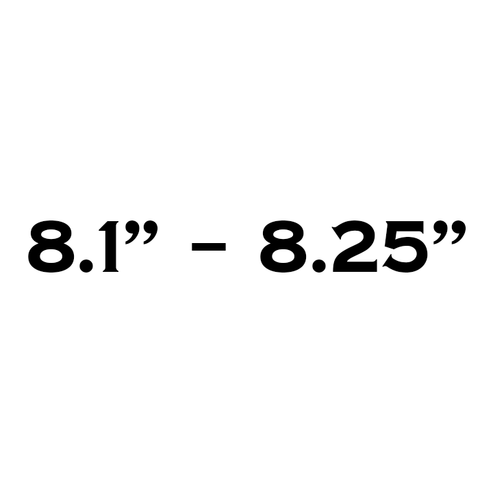 8.1" - 8.25"