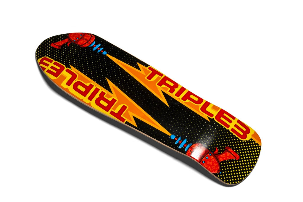 Triple 3 Ray Gun Retro Cola Shape 10.00" Skate Deck