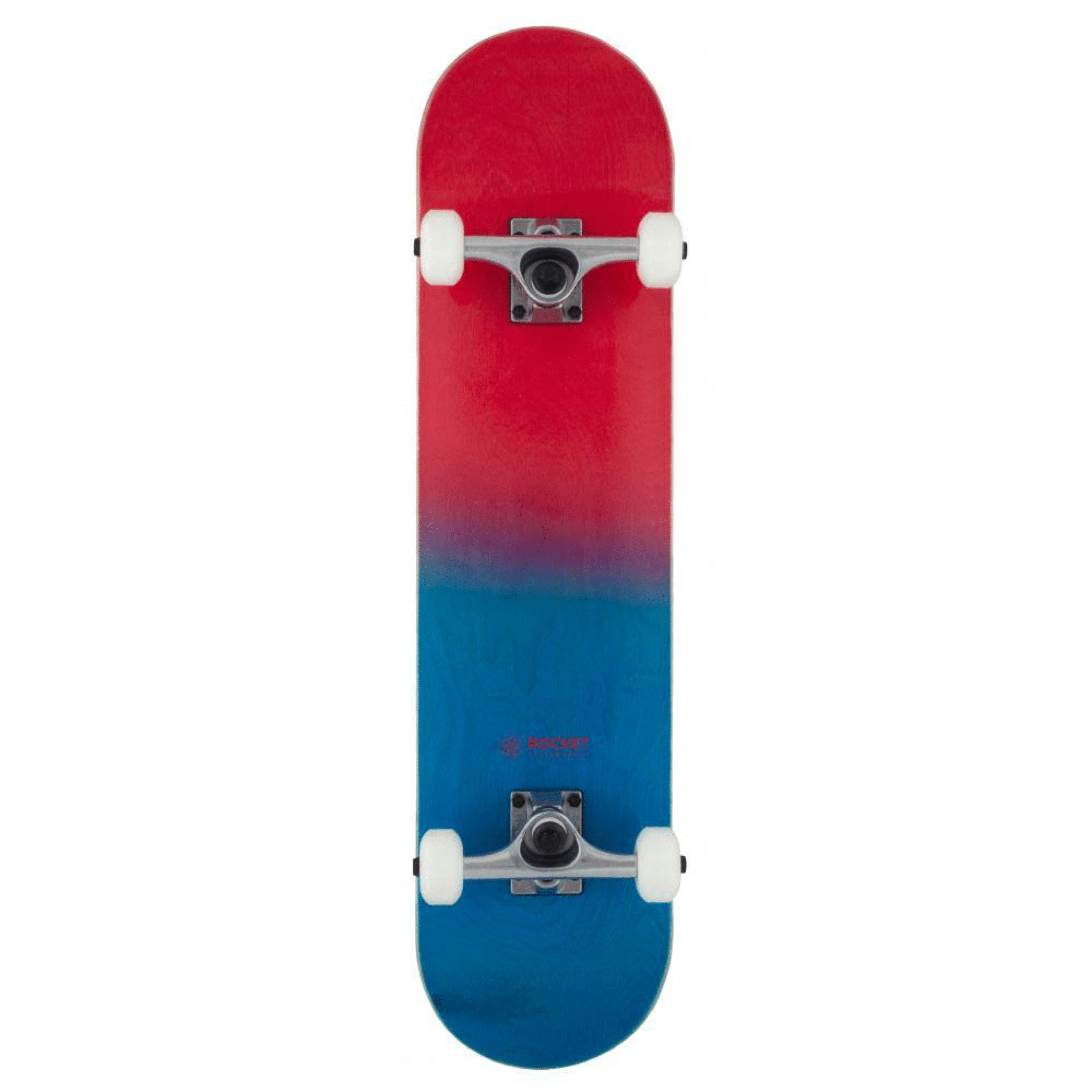 Rocket Double Dipped Complete Skateboard 7.5 Red Blue