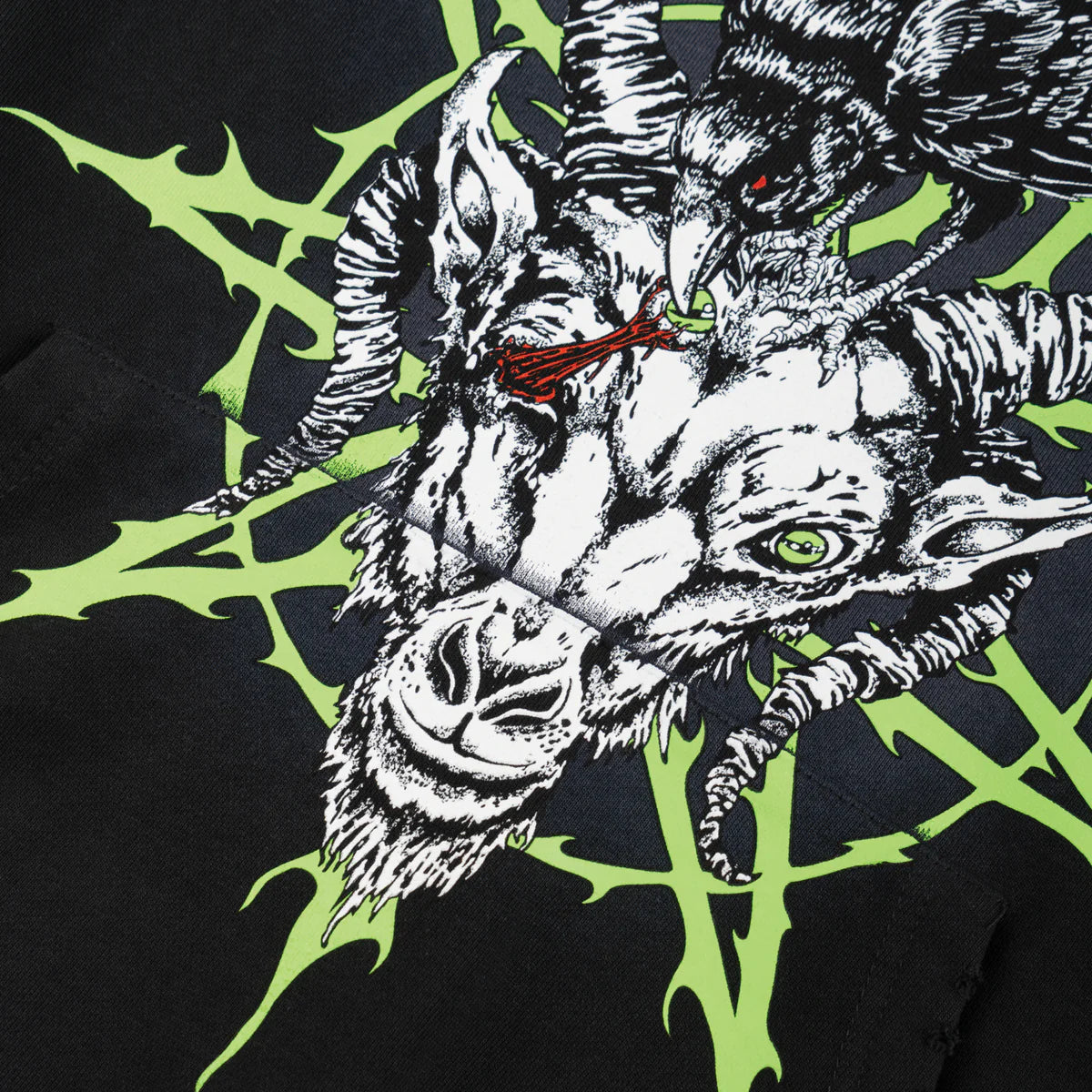 Slipknot x Welcome Ravenous Distressed Sun Fade Hoodie (Black Fade)