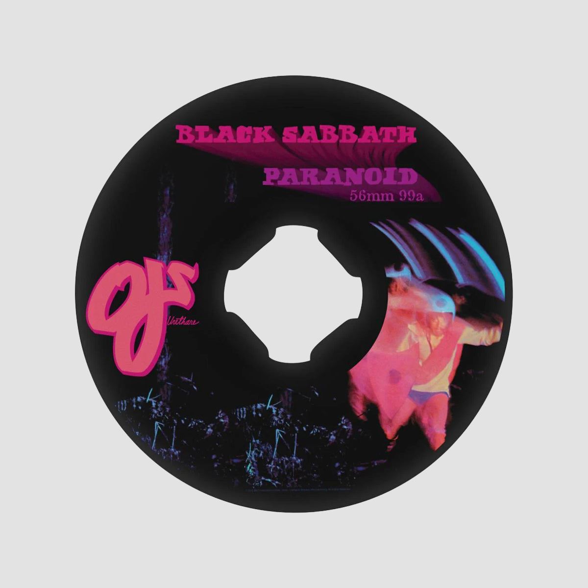 OJ x Black Sabbath Paranoid Chubbies 99a Wheels Black 56mm