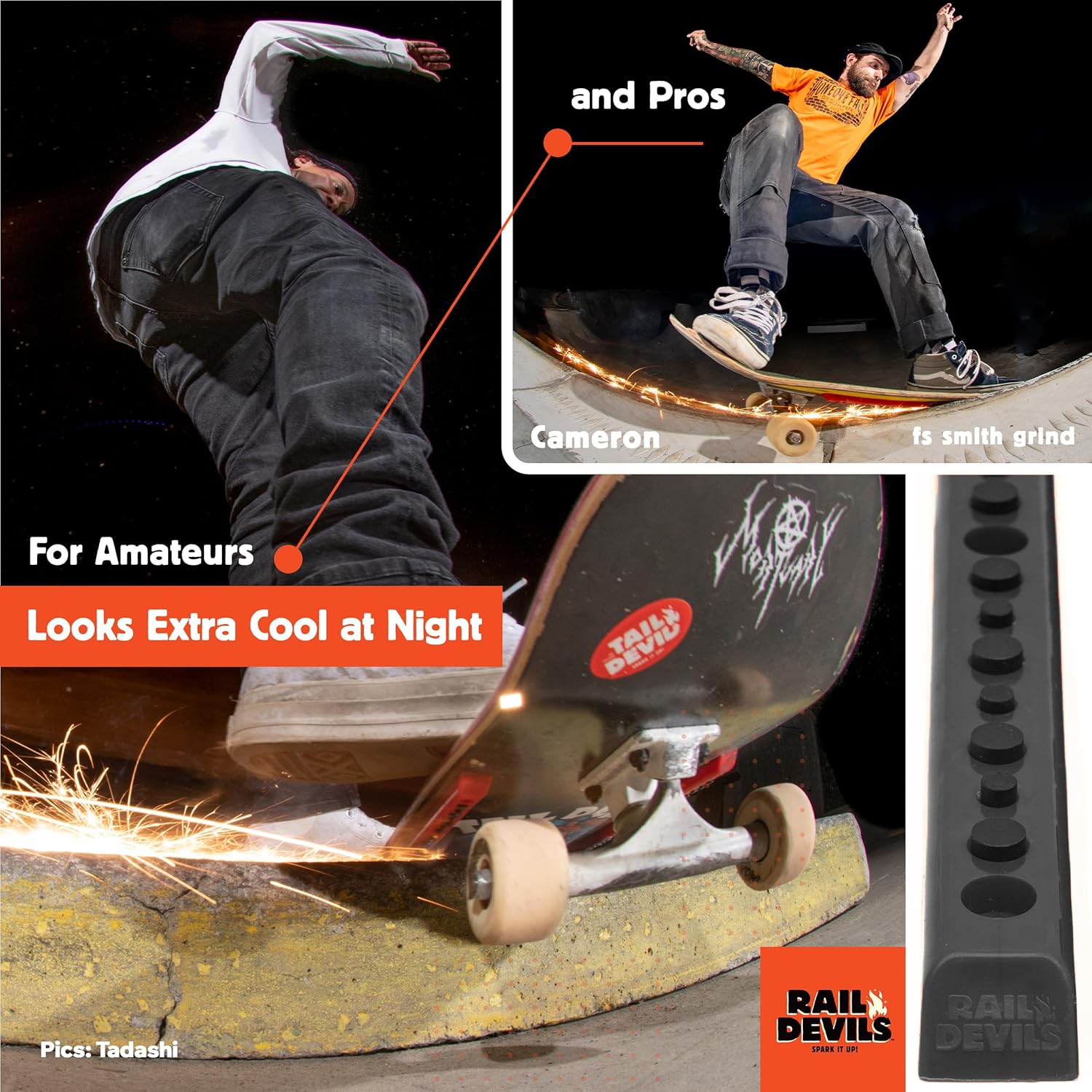 Rail Devils Sparking Skateboard Rails