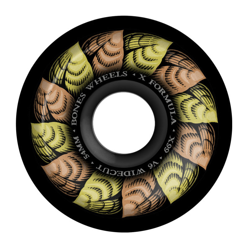 BONES Wheels X-Formula 'Leaving' 54mm V6 Wide-Cut 99A Black