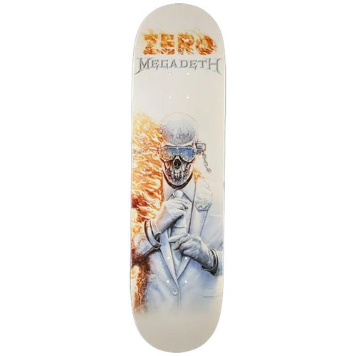 Zero Skateboard Deck Megadeath 8.25" White