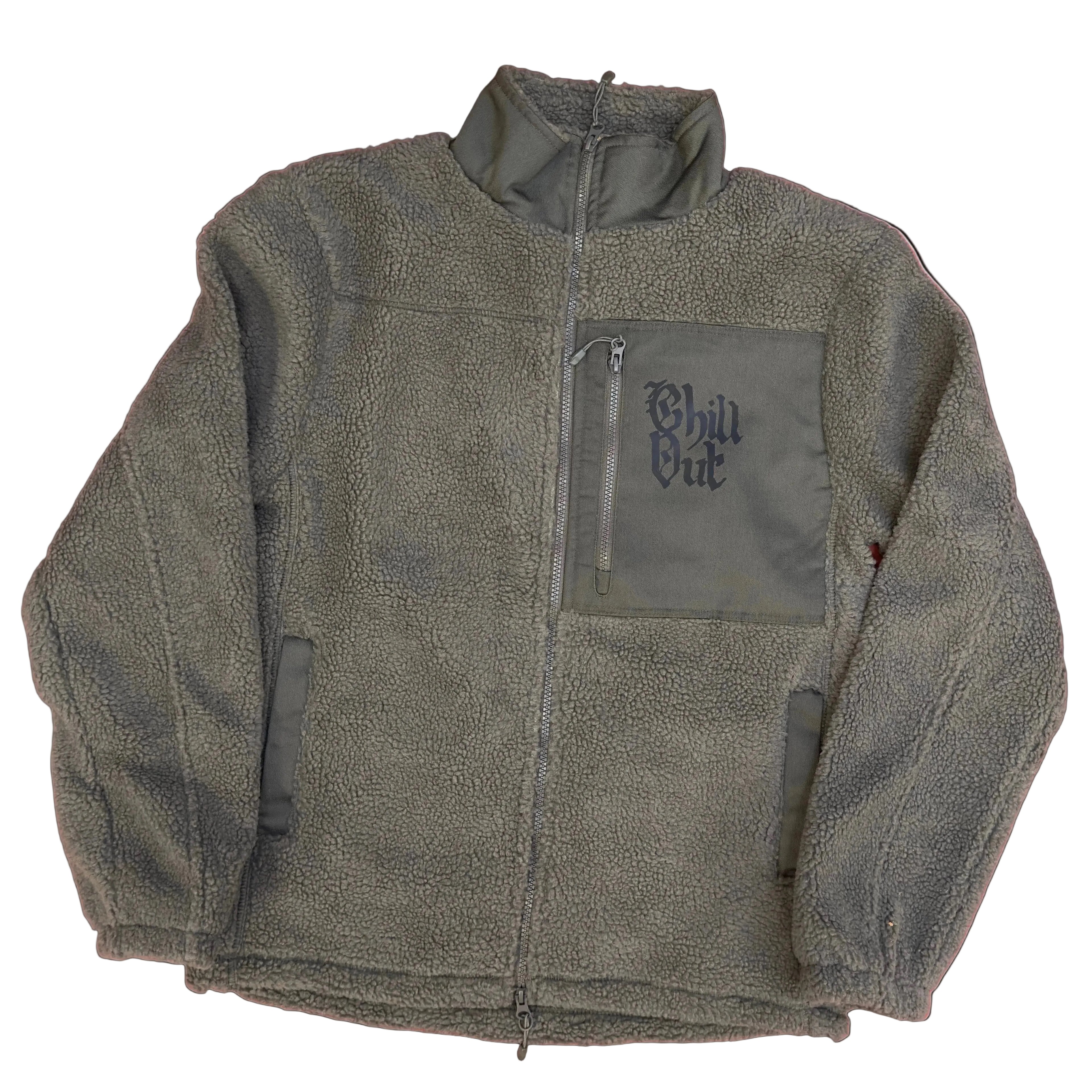 “Feast or Famine” Sherpa Fleece - Dark Olive