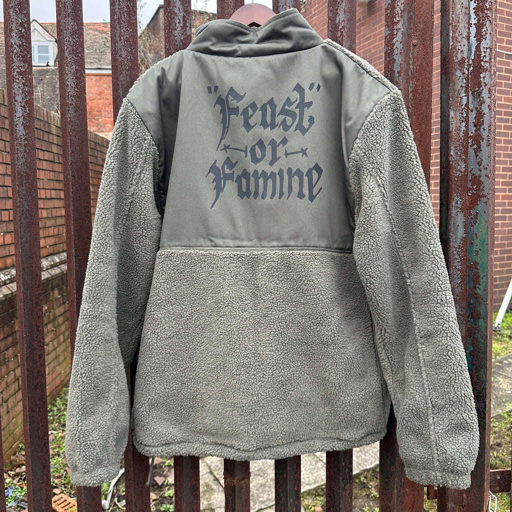 “Feast or Famine” Sherpa Fleece - Dark Olive