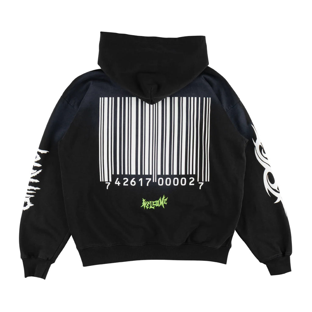 Slipknot x Welcome Ravenous Distressed Sun Fade Hoodie (Black Fade)