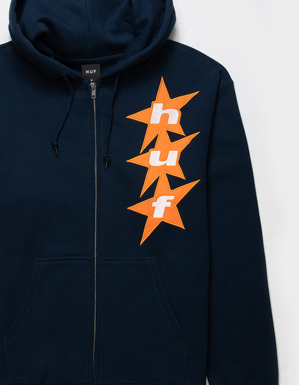 HUF All Star Full Zip Hoodie - Navy detail