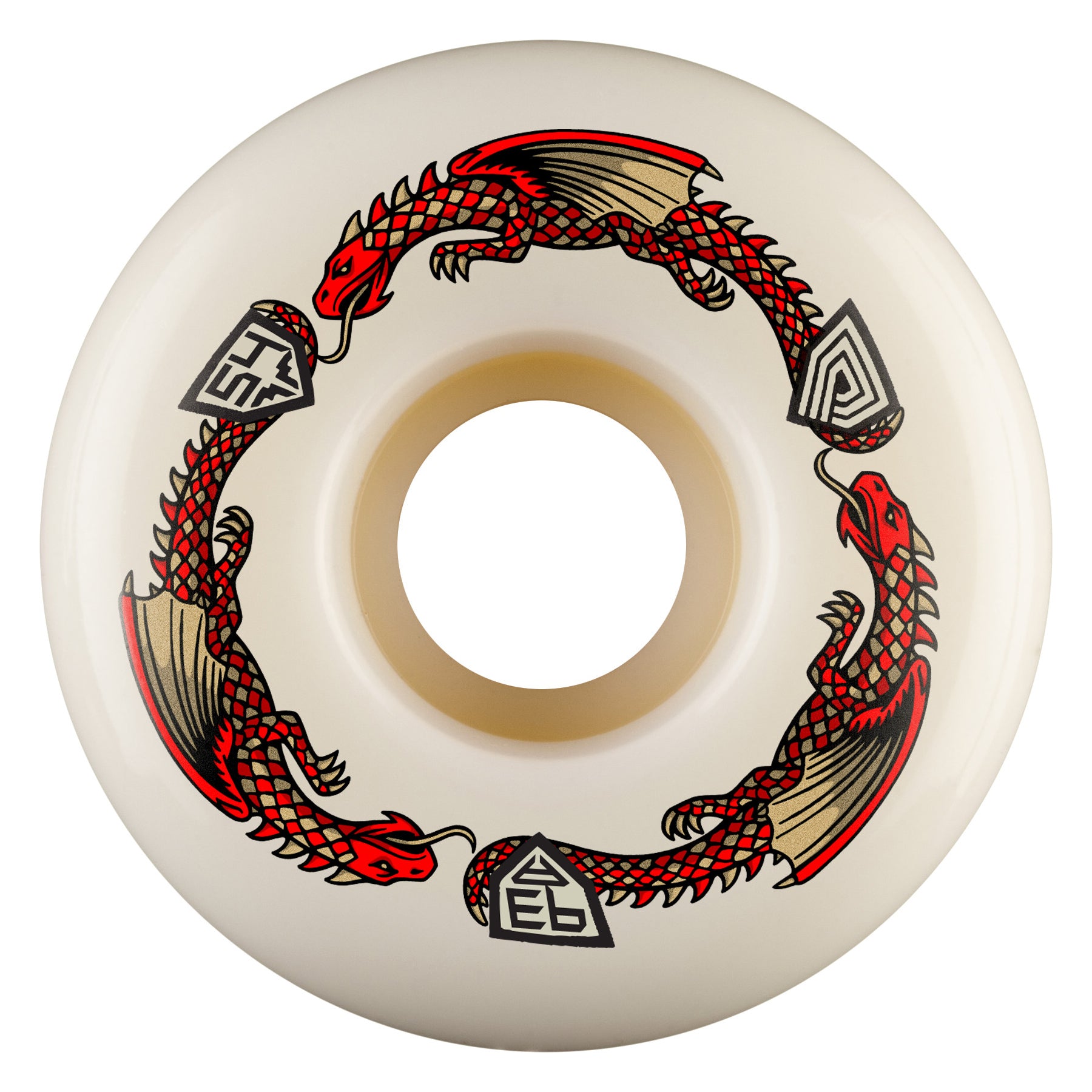 Powell Peralta Dragons 93A V7 Symmetrical Wheels 54mm - White