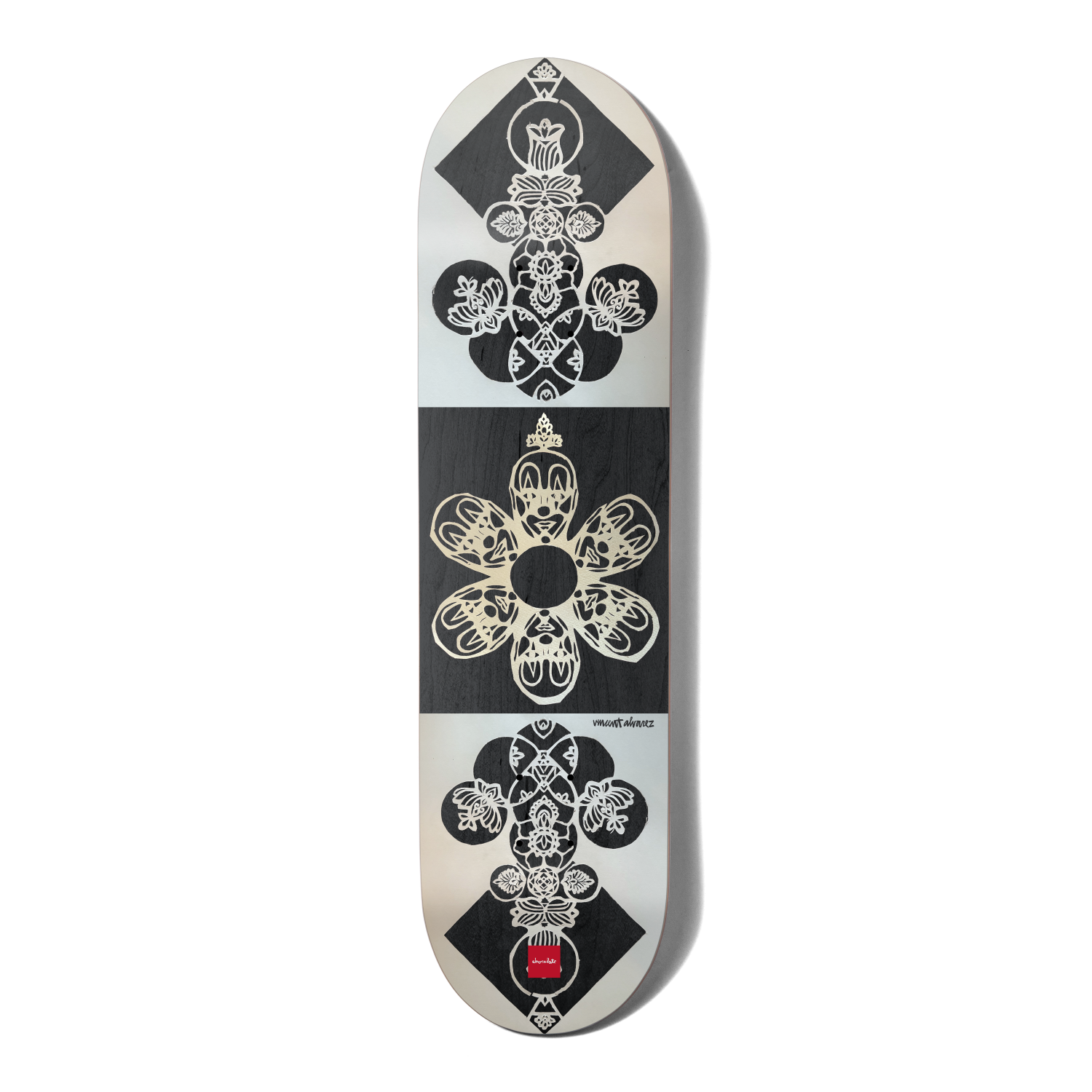 Chocolate Skateboard Deck Perdona Me Vincent Alvarez 8.25" - White
