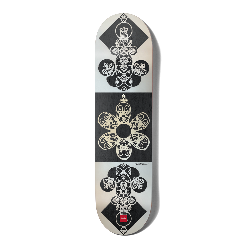 Chocolate Skateboard Deck Perdona Me Vincent Alvarez 8.25" - White