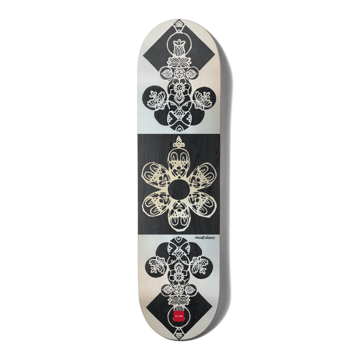 Chocolate Skateboard Deck Perdona Me Vincent Alvarez 8.25" - White