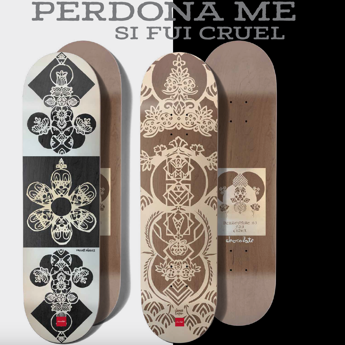 Chocolate Skateboard Deck Perdona Me Vincent Alvarez 8.25" - White (3)