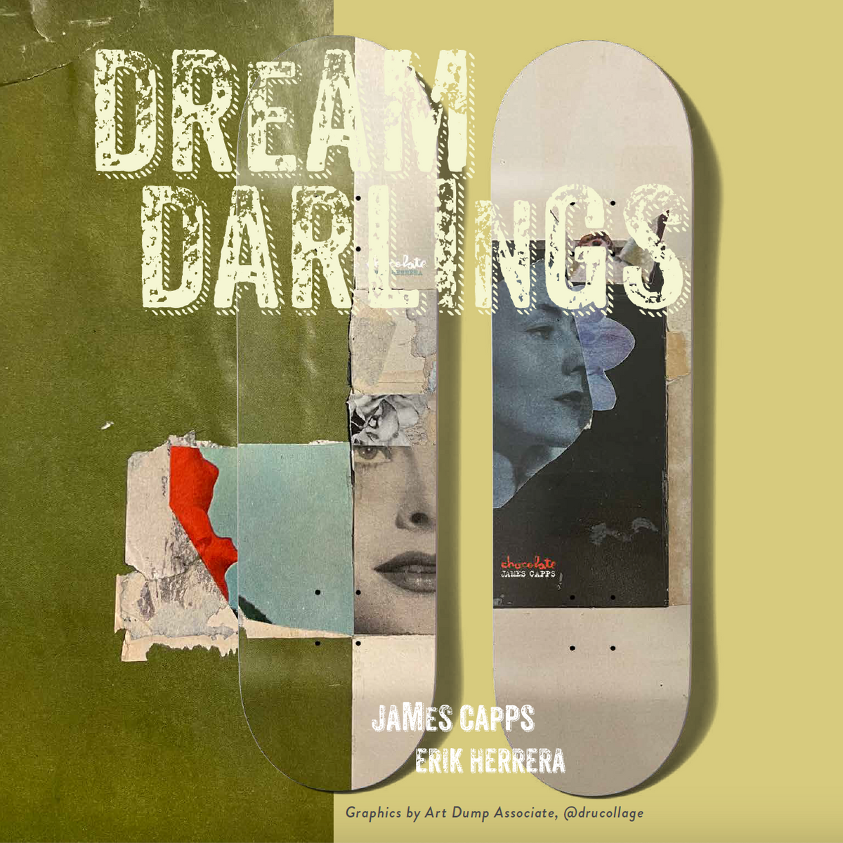 Chocolate Skateboard Deck Dream Darlings James Capps 8.25" - Green (2)
