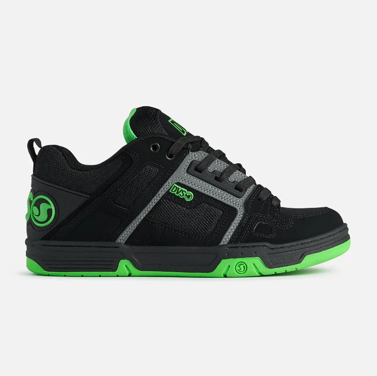 DVS Comanche Skate Shoes Black Charcoal Lime