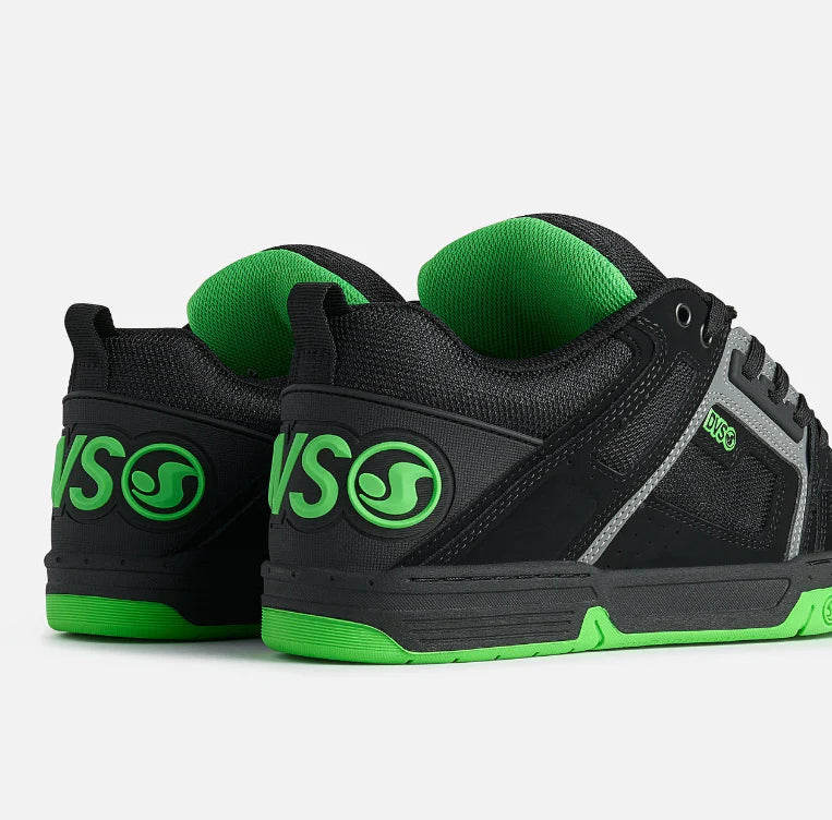 DVS Comanche Skate Shoes Black Charcoal Lime