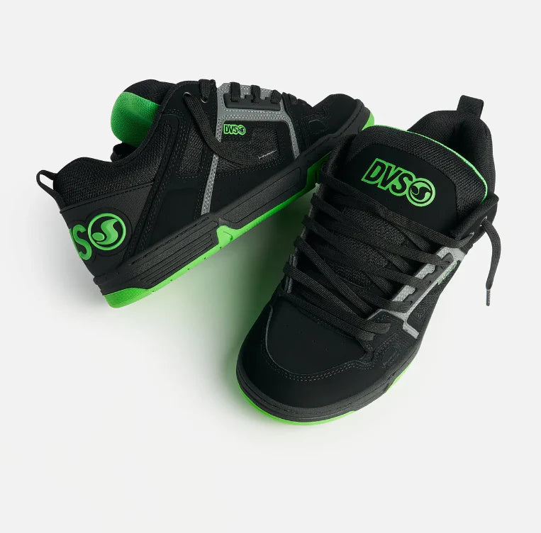 DVS Comanche Skate Shoes Black Charcoal Lime