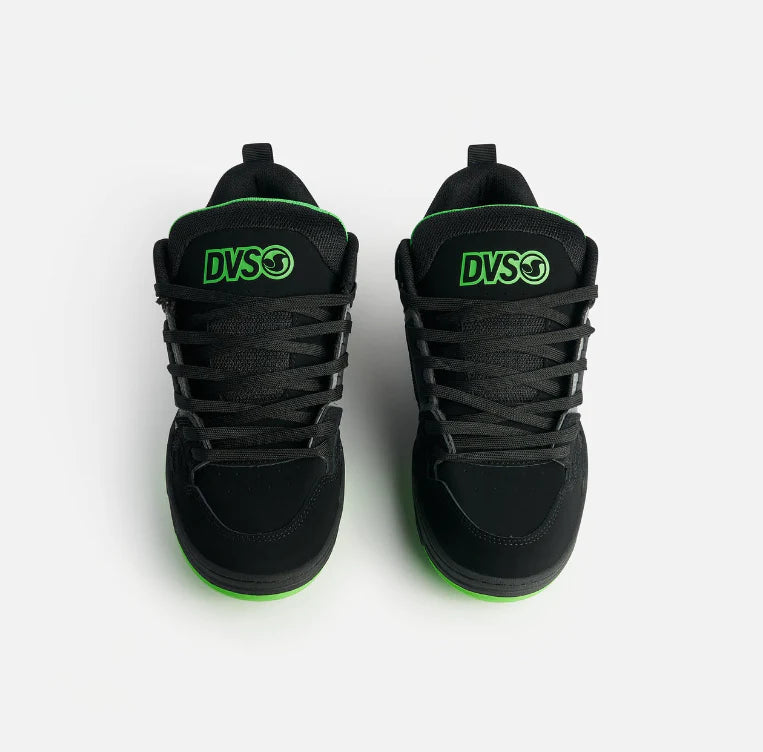 DVS Comanche Skate Shoes Black Charcoal Lime