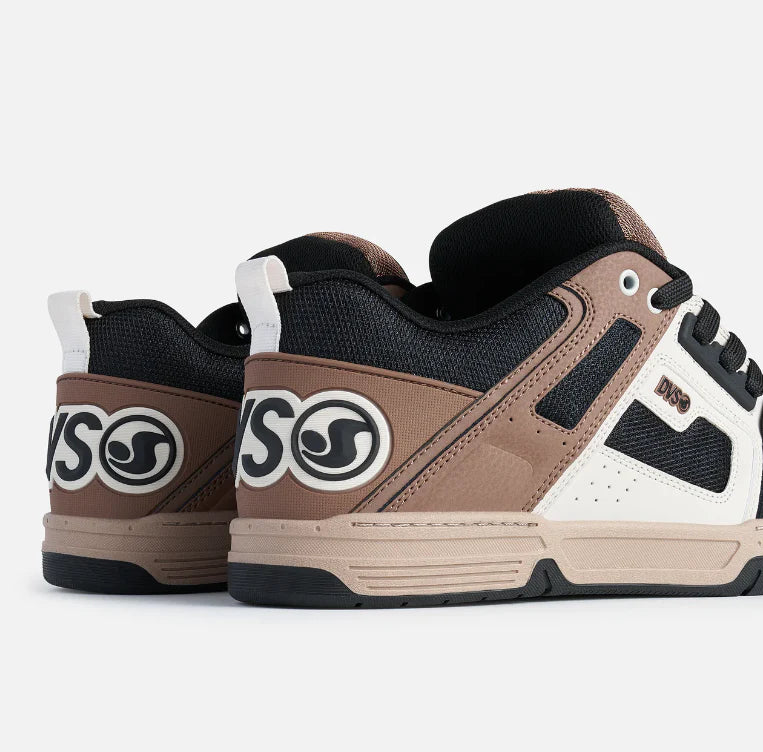 DVS Comanche Skate Shoes Black Taupe Brown Suede