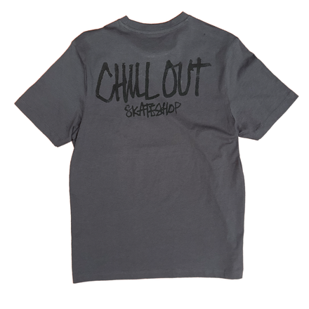 Fos Logo T-Shirt "Old Ink" Screen Print - Charcoal