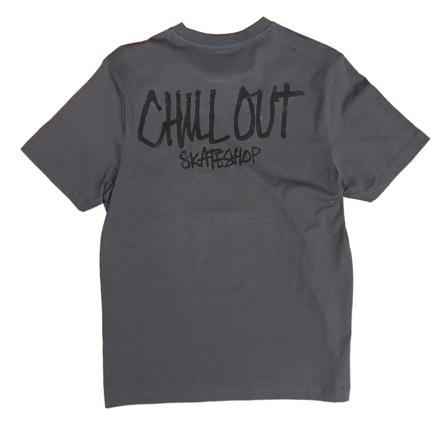 Fos Logo T-Shirt "Old Ink" Screen Print - Charcoal