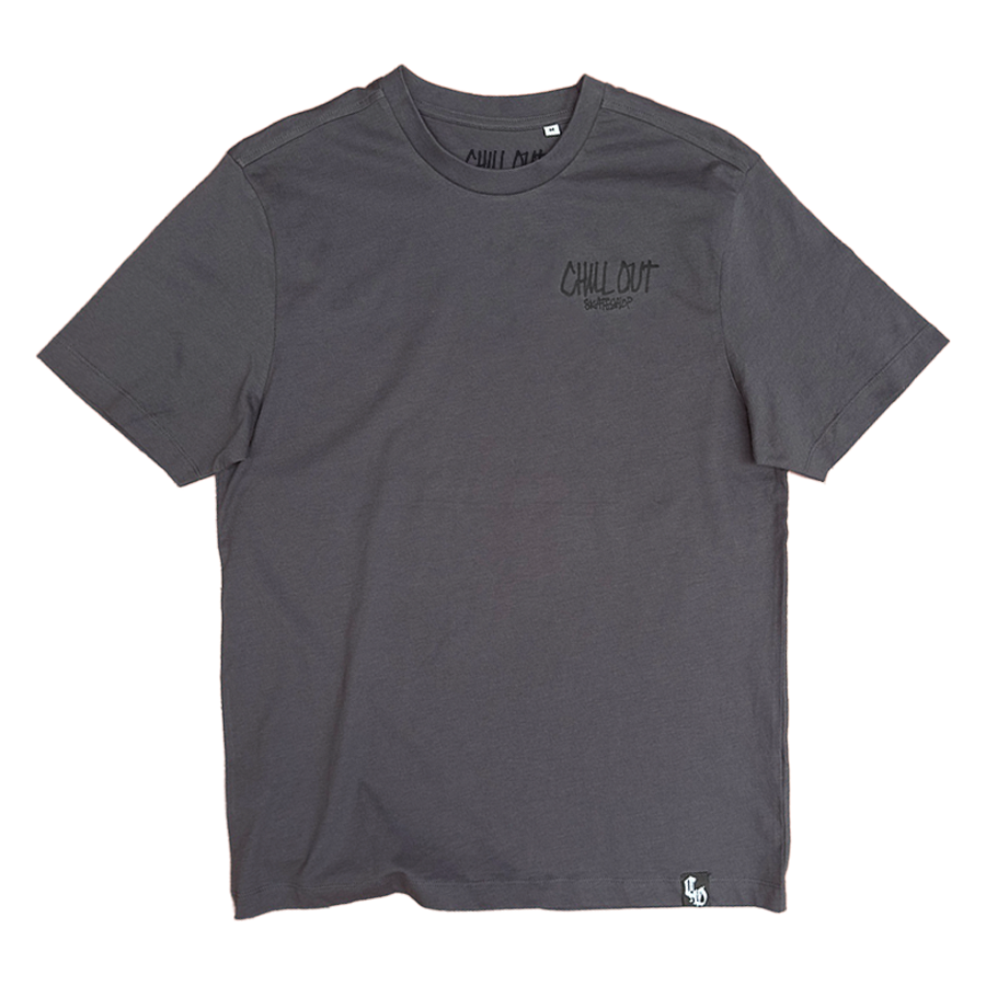 Fos Logo T-Shirt "Old Ink" Screen Print - Charcoal
