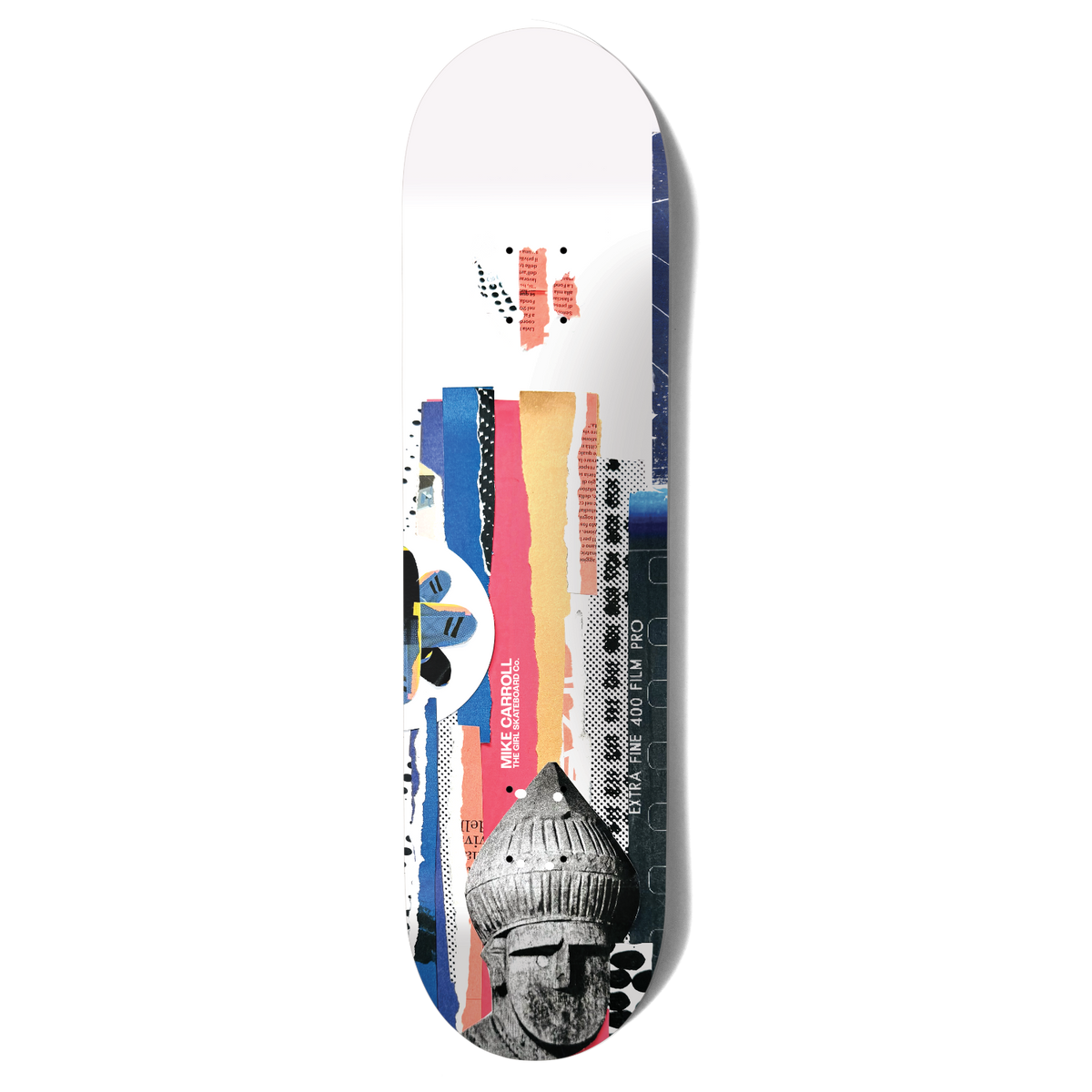 Girl Skateboard Deck Curb Cuttings Mike Carroll 8.375" - White