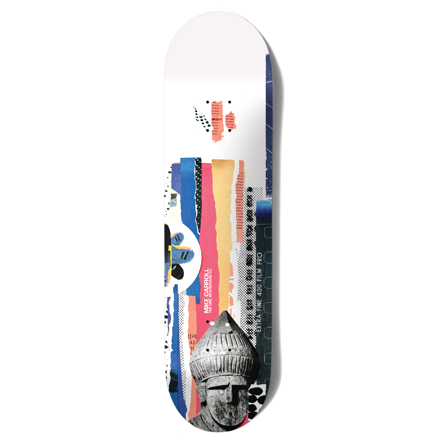 Girl Skateboard Deck Curb Cuttings Mike Carroll 8.25" - White