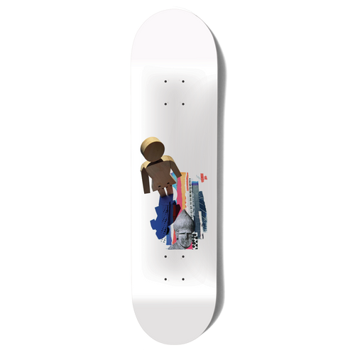 Girl Skateboard Deck Curb Cuttings Mike Carroll 8.375" - White (top)
