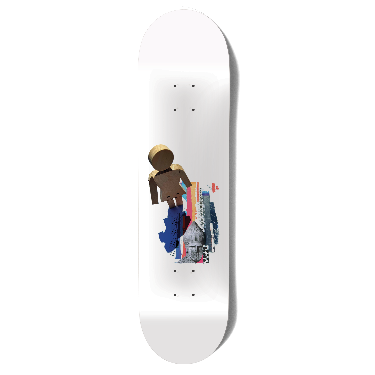 Girl Skateboard Deck Curb Cuttings Mike Carroll 8.25" - White (top)
