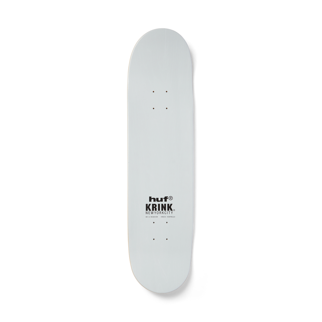 HUF x Krink Skate Deck White 8.25 bottom