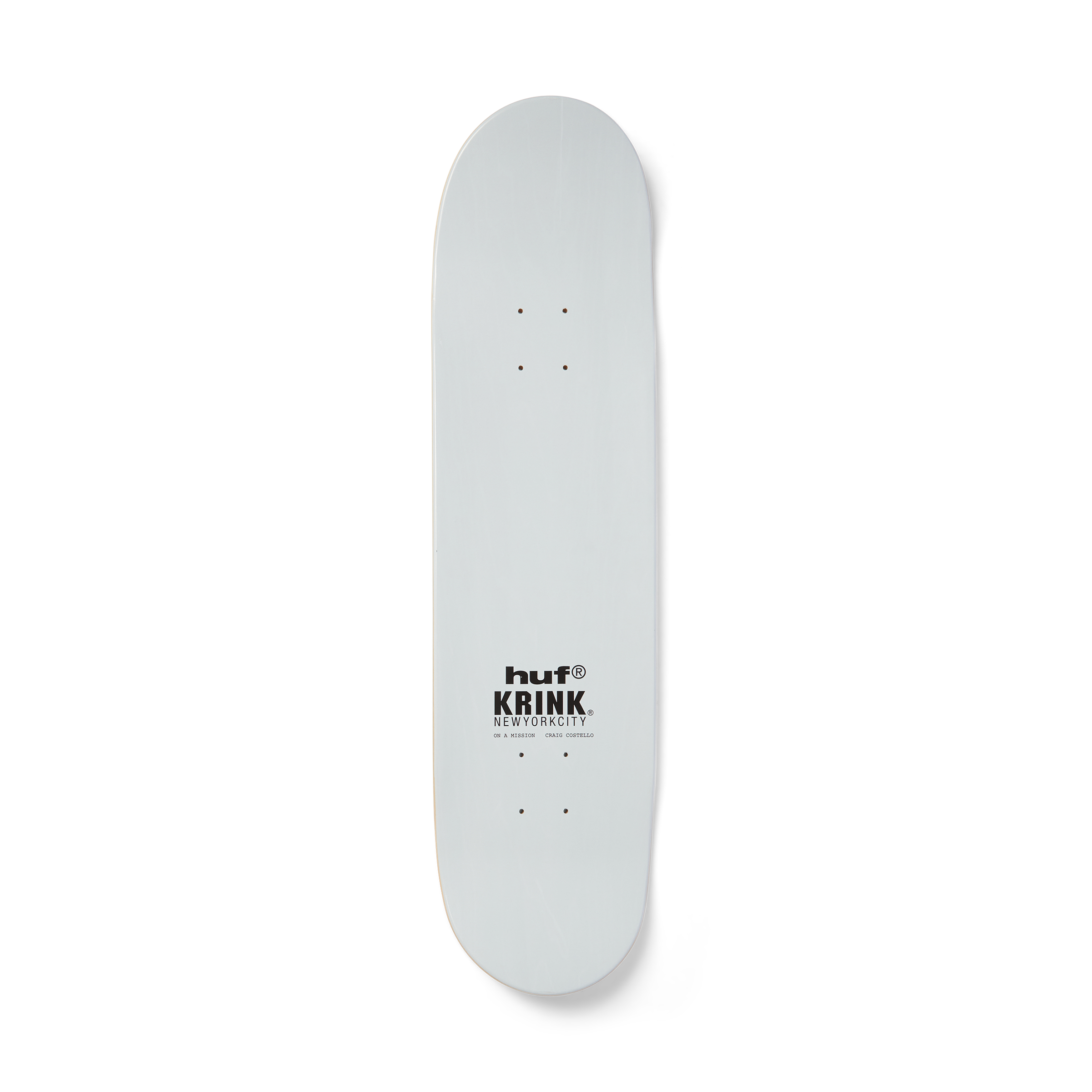 HUF x Krink Skate Deck White 8.25 bottom