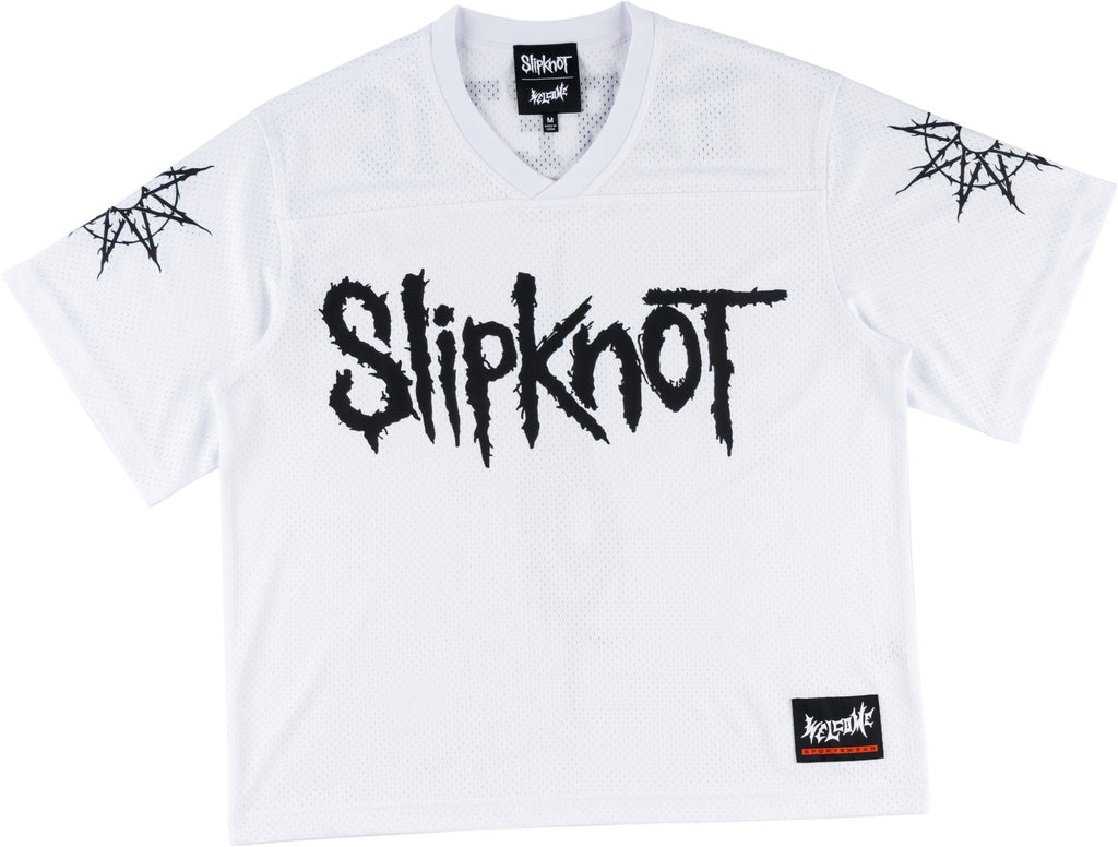 Slipknot x Welcome Skateboards Heretic Football Jersey (White)