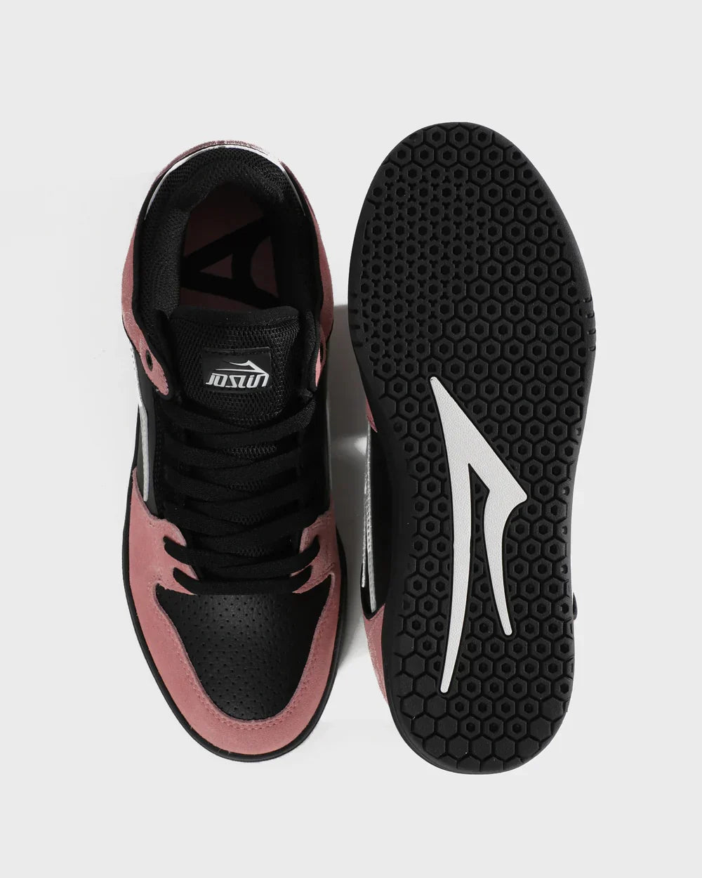 Lakai Telford Skate Shoes Joslin Rose White Black