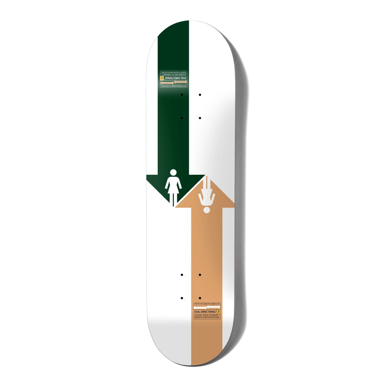 Girl Skateboard Deck Dual Directional Khaki Rick McCrank 8.25" Twintip