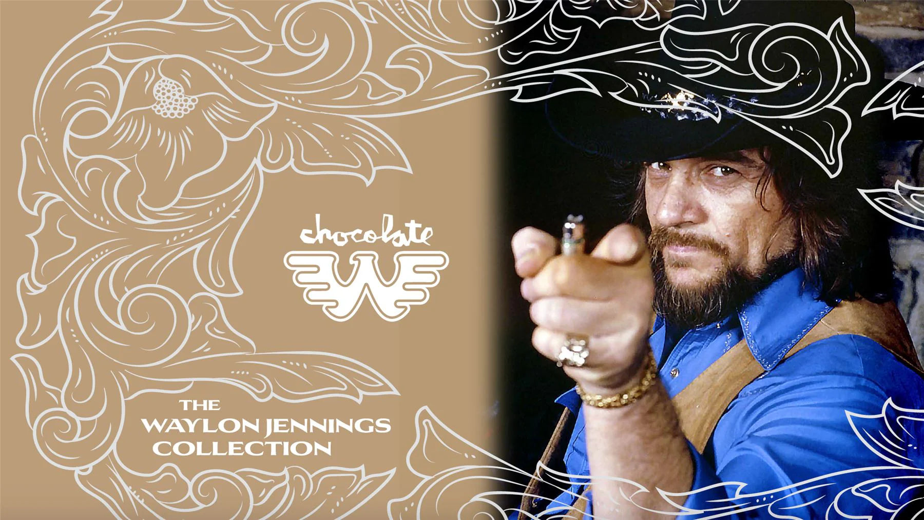 Chocolate Skateboard Deck Waylon Jennings Erik Herrera 8.375"