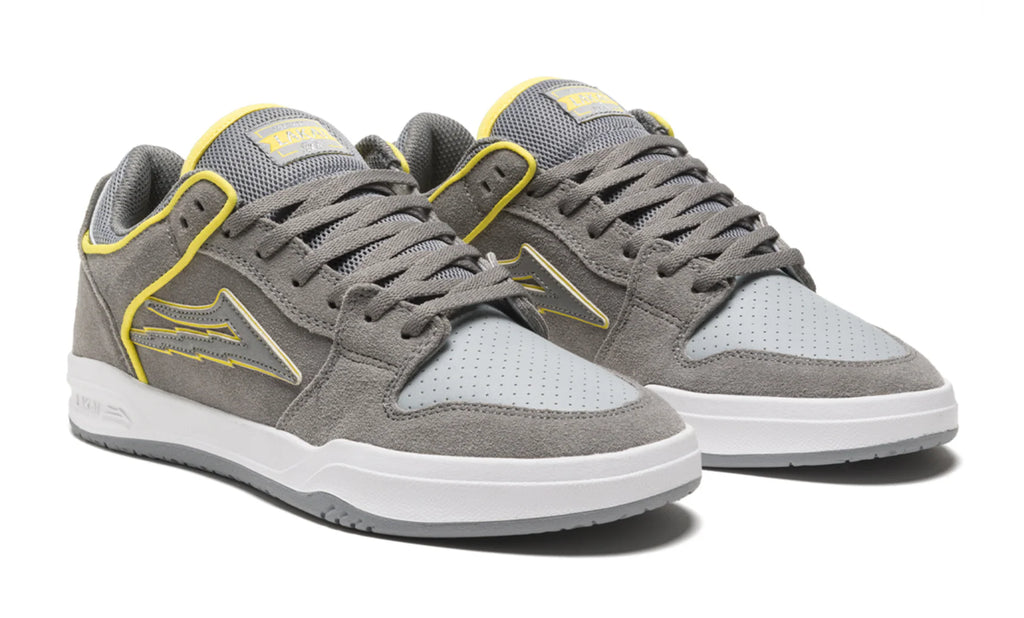 Lakai Telford Low Skate Shoes - Grey Reflective