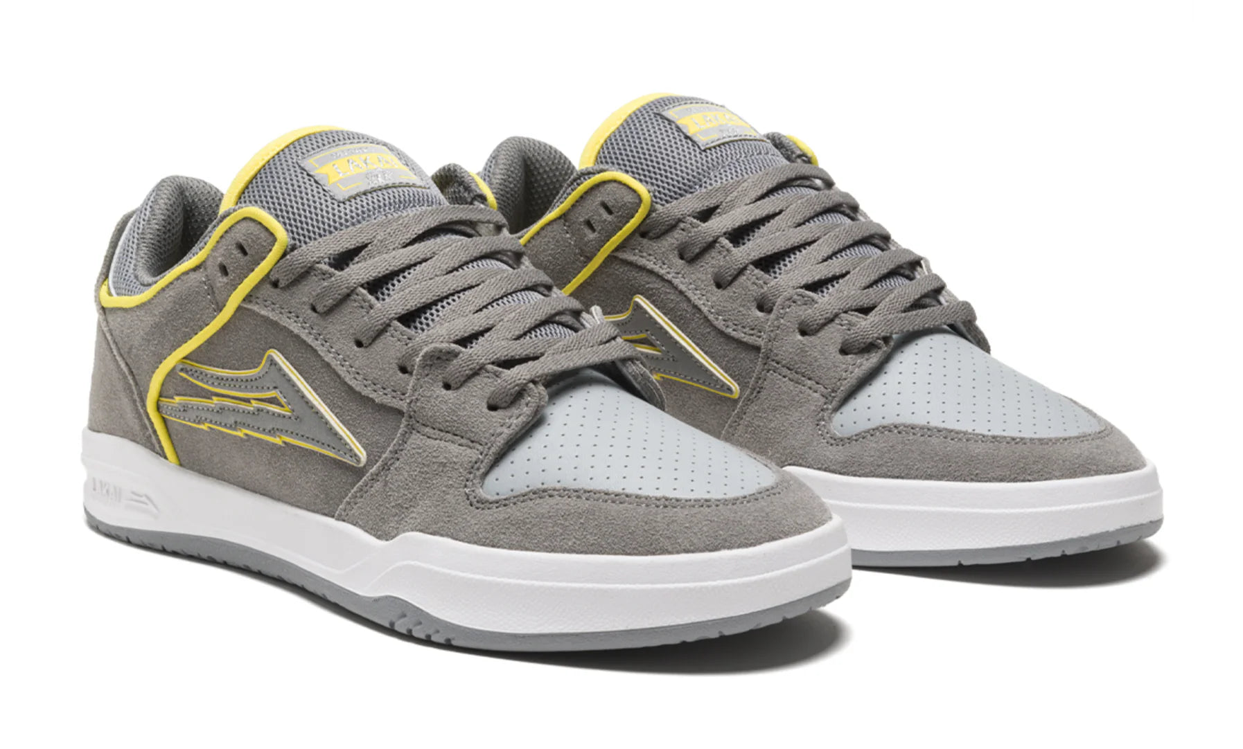 Lakai Telford Low Skate Shoes - Grey Reflective