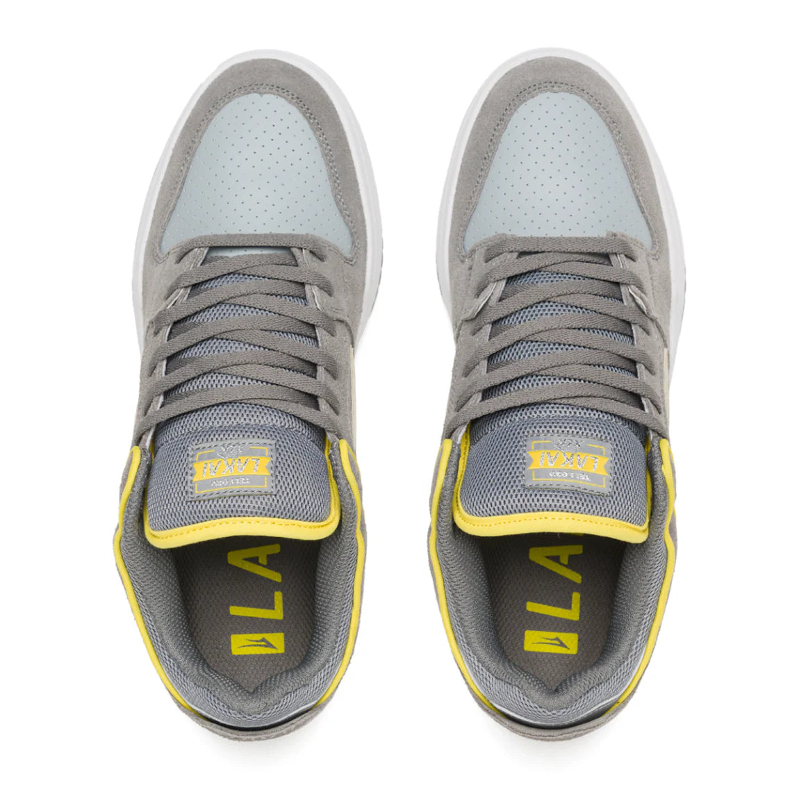 Lakai Telford Low Skate Shoes - Grey Reflective