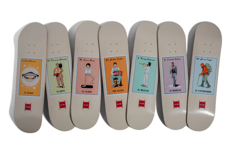Chocolate Skateboard Deck Loteria Card El Musico Kenny Anderson Twin Tip 8.25"