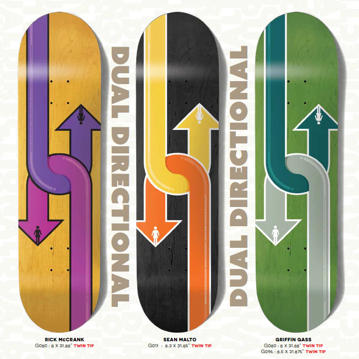 Girl Skateboard Deck Dual Directional Rick McCrank 8.5"