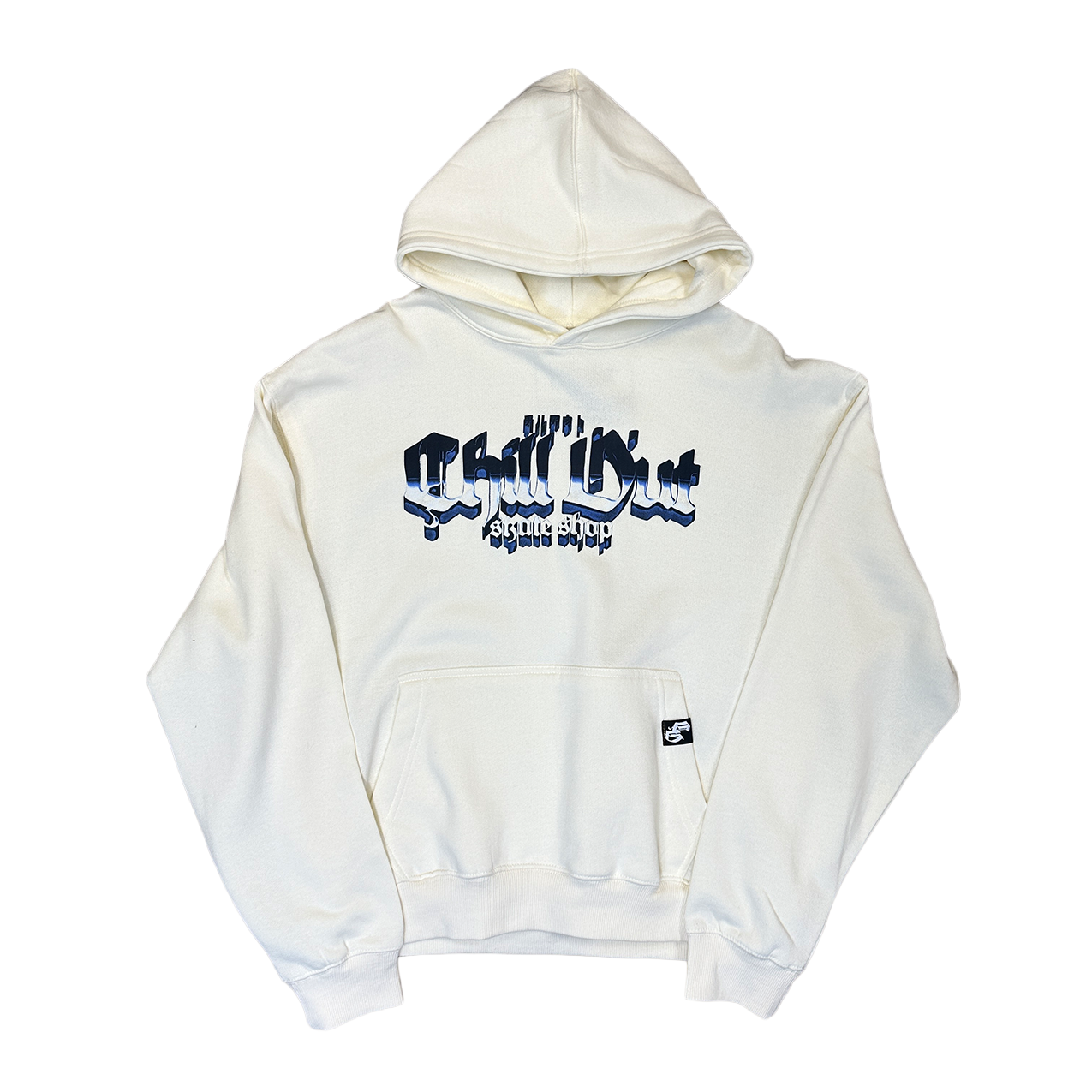 C.O.S.S Solid Goth Logo Boxy Hood - Ecru