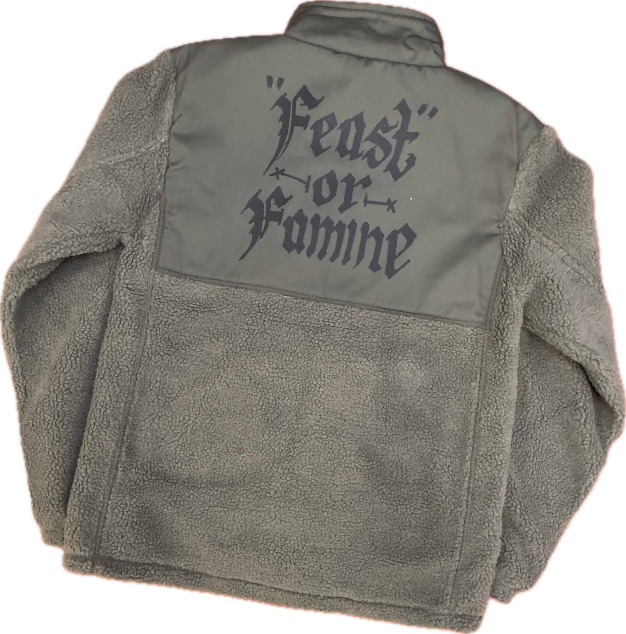 “Feast or Famine” Sherpa Fleece - Dark Olive