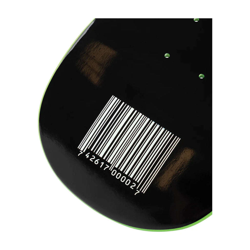 WELCOME X SLIPKNOT 9.67 SELF-TITLED SKATEBOARD DECK BLACK / GREEN DIP