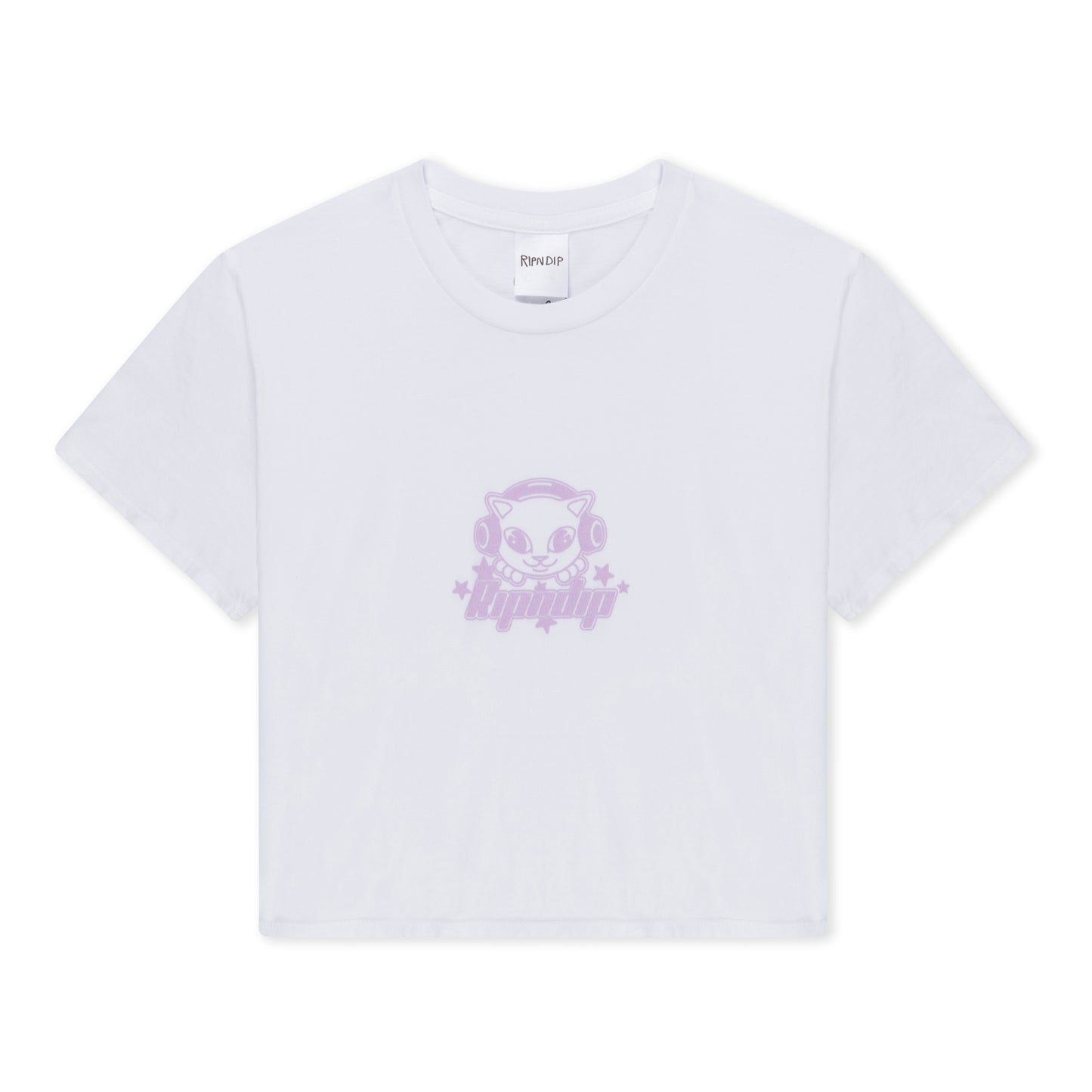 RIPNDIP Kawaii Nerm Cropped Baby Tee (White)