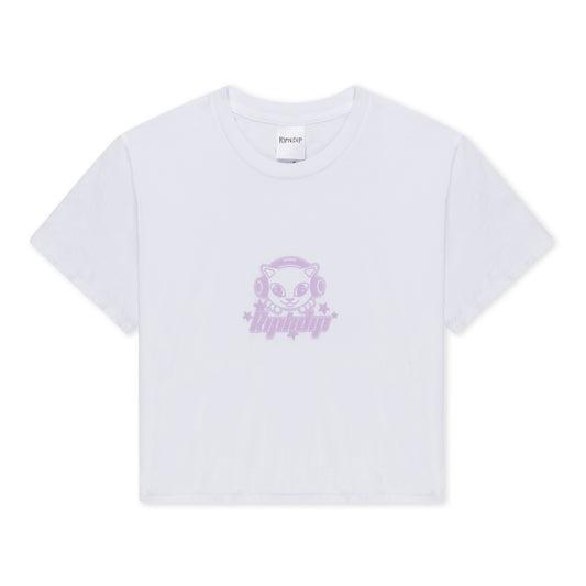 RIPNDIP Kawaii Nerm Cropped Baby Tee (White)