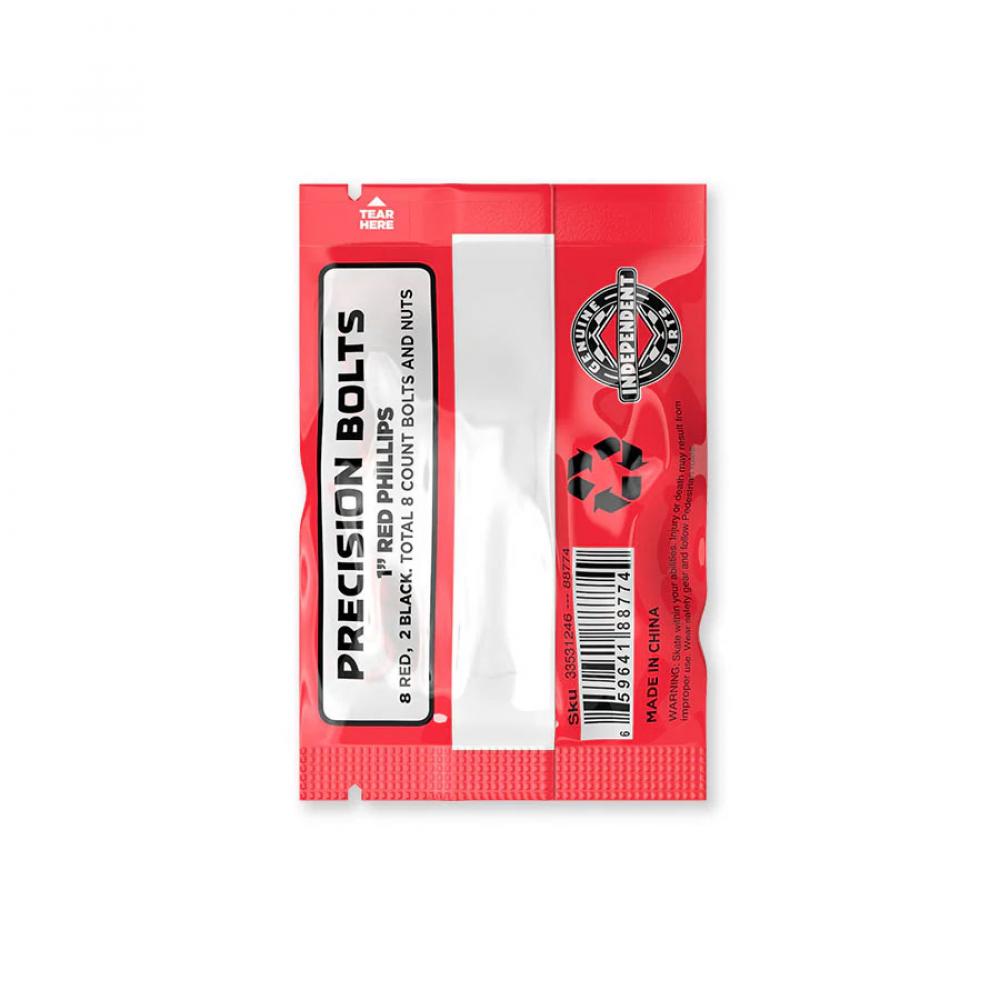Indy Bolts Phillips w/Tool (pk 10) Red/Black 1 IN