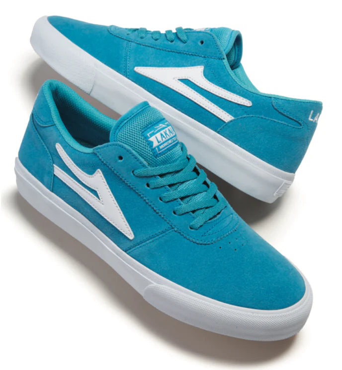 Lakai Manchester Skate Shoes - Cyan Blue Suede