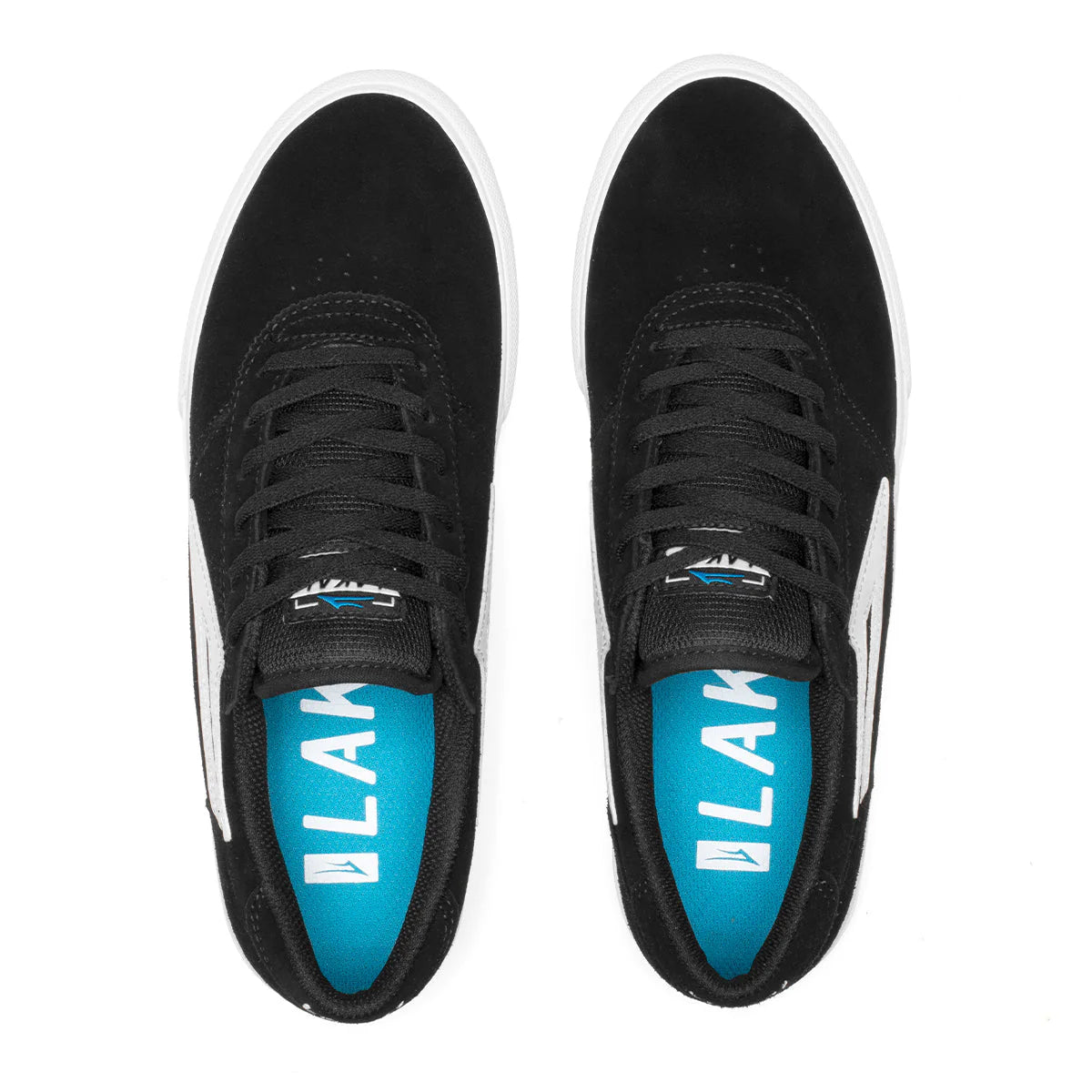 Lakai Manchester Skate Shoes - Black/White Suede