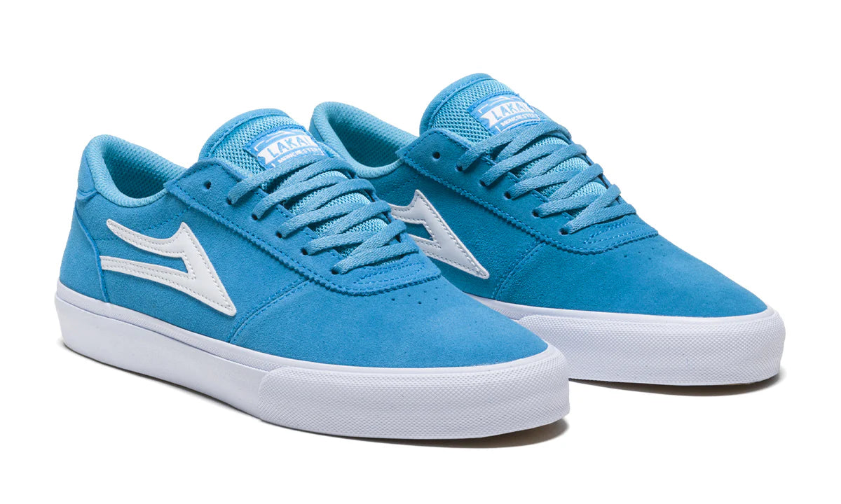 Lakai Manchester Skate Shoes - Cyan Blue Suede